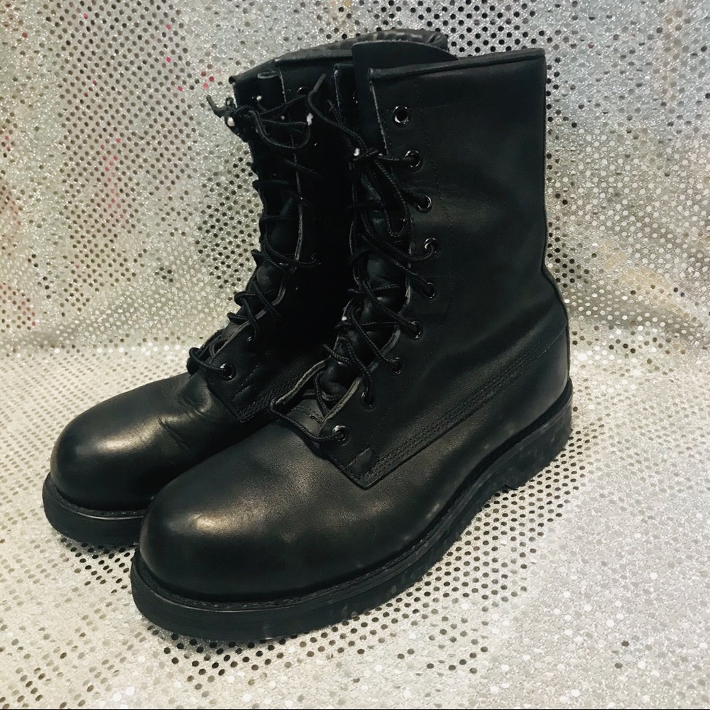 Women’s Black Soldier Boots.